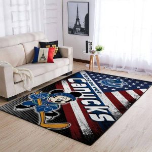 Vancouver Canucks NHL Team Logo Mickey Us Style Nice Gift Home Decor Rectangle Area Rug