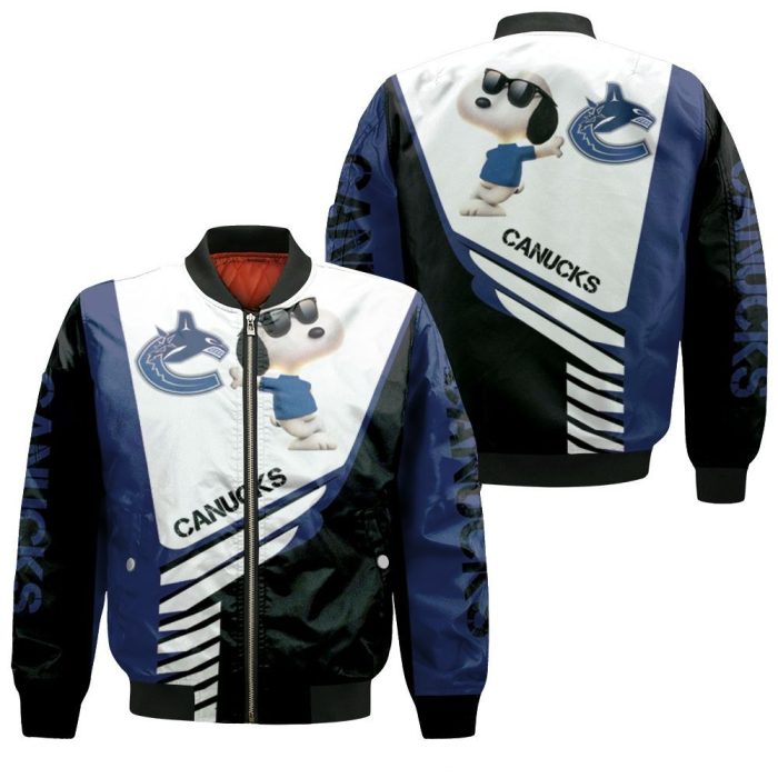 Vancouver Canucks Snoopy For Fans 3D Bomber Jacket