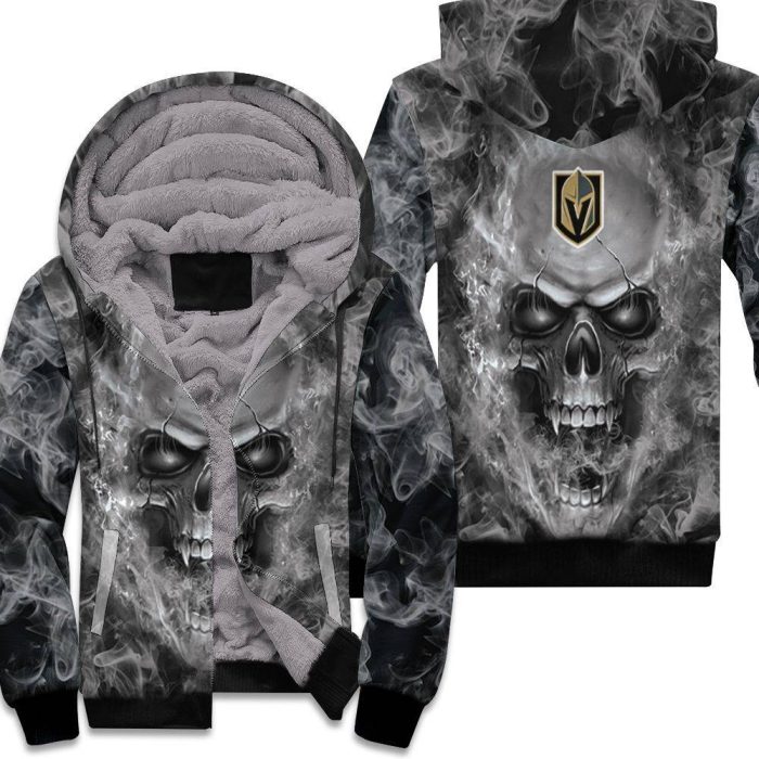 Vegas Golden Knights Nhl Fans Skull Unisex Fleece Hoodie