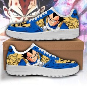 Vegeta Blue Nike Air Force Shoes Unique Dragon Ball Anime Custom Sneakers