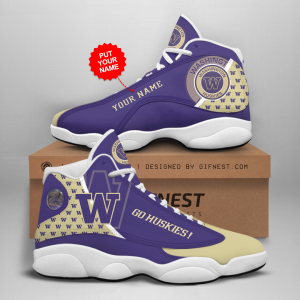 Washington Huskies 02 Jordan 13 Personalized Shoes Washington Huskies 02 Customized Name Sneaker