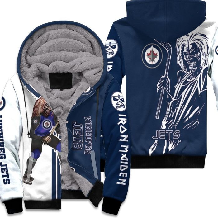 Winnipeg Jets And Zombie For Fans Unisex Fleece Hoodie