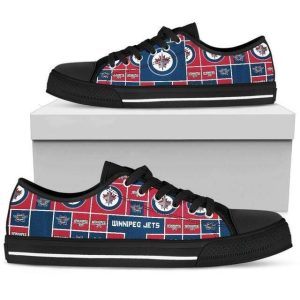 Winnipeg Jets NHL Hockey 4 Low Top Sneakers Low Top Shoes