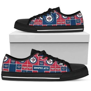 Winnipeg Jets Nhl Hockey 4 Low Top Sneakers Low Top Shoes