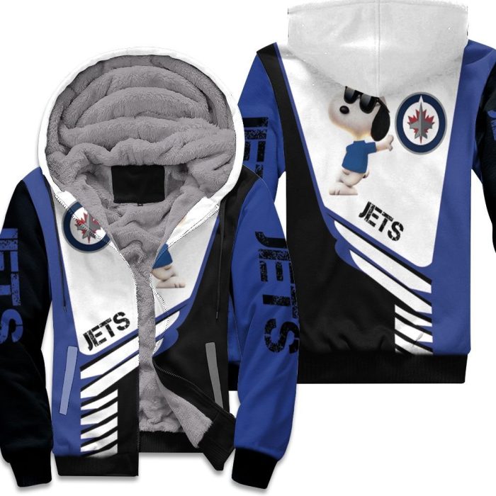 Winnipeg Jets Snoopy For Fans 3D Unisex Fleece Hoodie