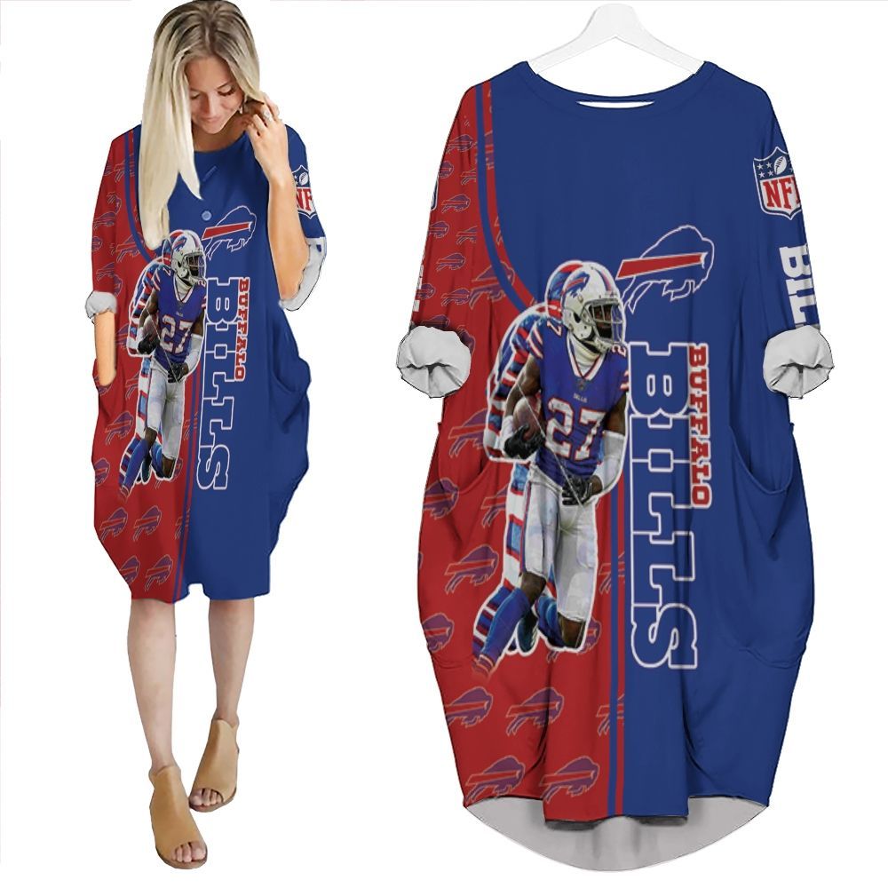 27 Tre Davious White 27 Buffalo Bills Great Player 2020 Nfl Season Personalized Batwing Pocket Dress PD112