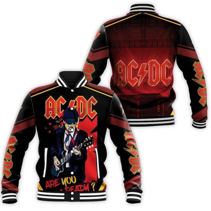 Acdc Angus Young Are You Ready Popart Baseball Jacket