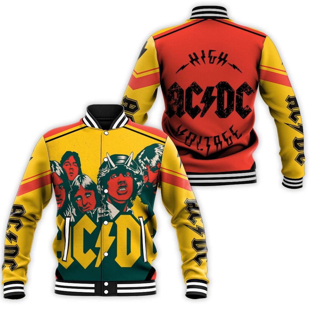 Acdc Demon Red Yellow Baseball Jacket BJ1664 – We sell presents, you ...