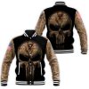 Camouflage Skull Milwaukee Bucks American Flag Baseball Jacket