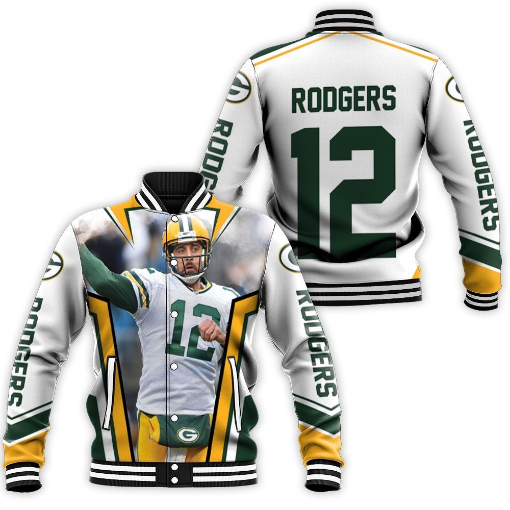 Green-Bay-Packer-Aaron-Rodgers-Legendary-Baseball-Jacket Green Bay Packer Aaron Rodgers Legendary Baseball Jacket