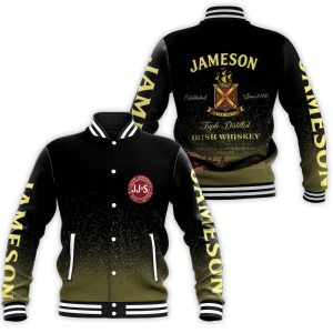 Jameson Irish Whiskey Triple Distilled Logo For Lovers 3D Baseball Jacket