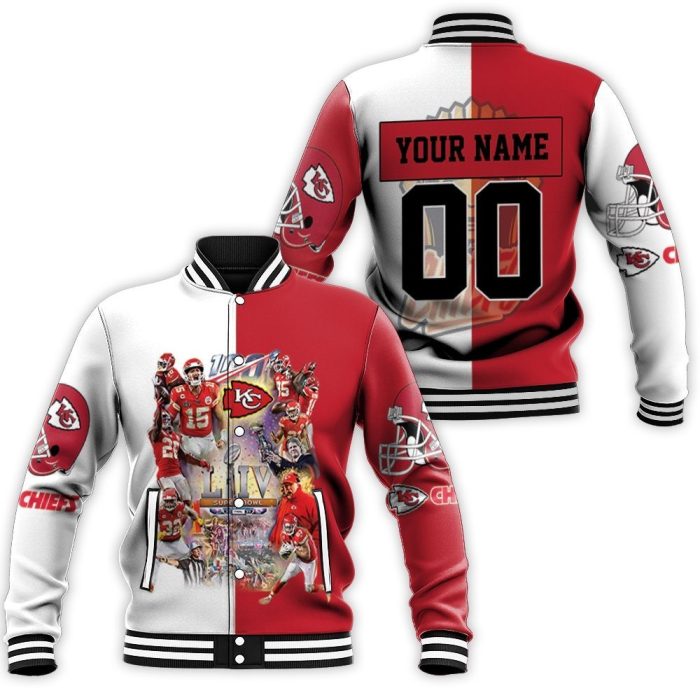 Kansas City Chiefs Super Bowl Liv Champion 2019 Greatest Football Team 3D Personalized 1 Baseball Jacket