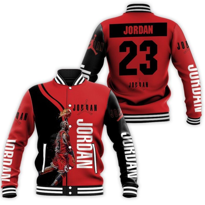 Michael Jordan 23 Chicago Bull Jump Shot Logo Baseball Jacket