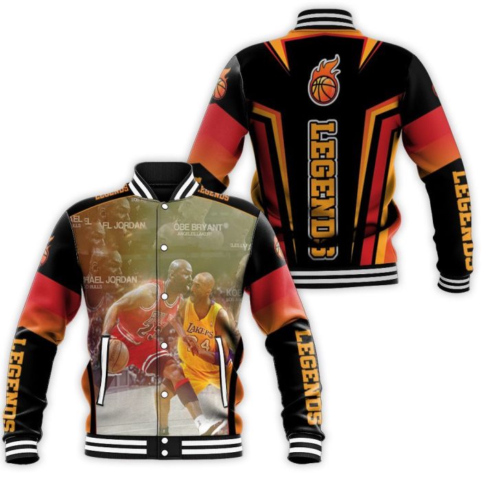 Michael Jordan Vs Kobe Bryant NBA Legend Baseball Jacket