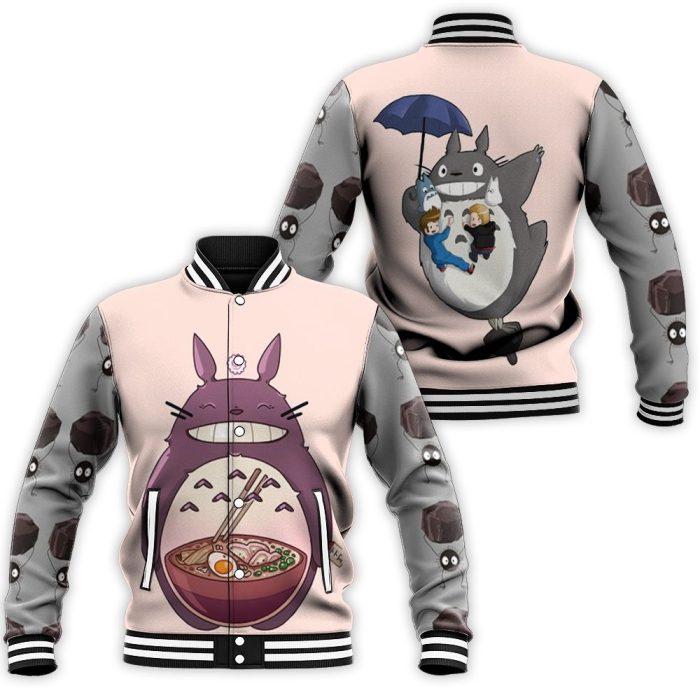 My Neighbor Totoro My Favorite Food Is Caramen Baseball Jacket