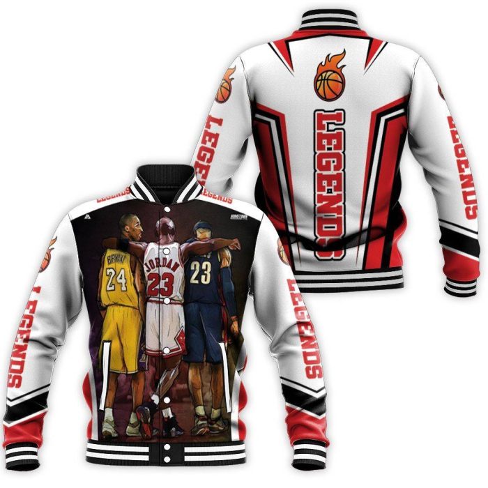 NBA Legend Michael Jordan Kobe Bryant Lebron James Baseball Jacket