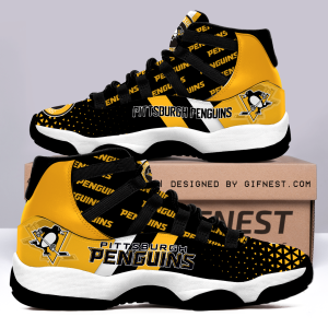 Pittsburgh Penguins Air Jordan 11 Custom Sneaker For Fans