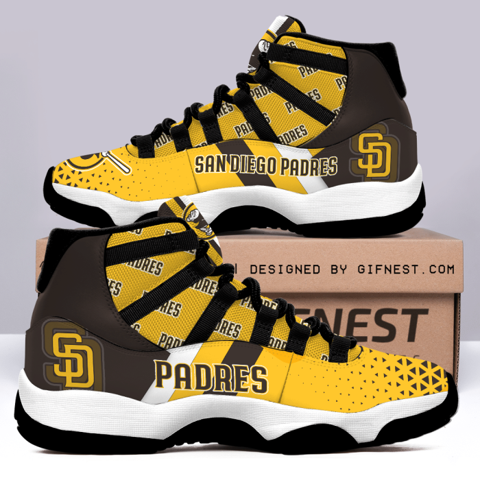 San Diego Padres Air Jordan 11 Custom Sneaker For Fans