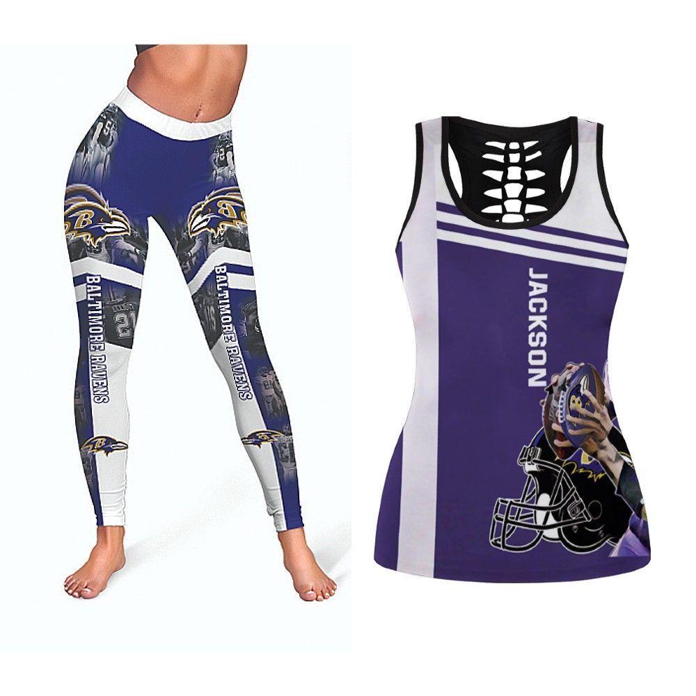 Baltimore Ravens Lamar Jackson Great Player NFL American Football Tank Top And Legging Set Gift For Baltimore Fans