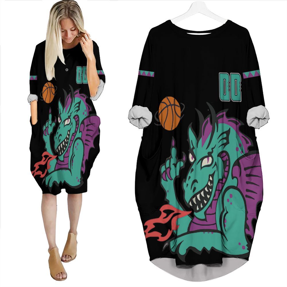 Brooklyn Nets Nba Basketball Team Logo New Arrival Black 2020 3D Custom Gift For Nets Fans Batwing Pocket Dress PD3386