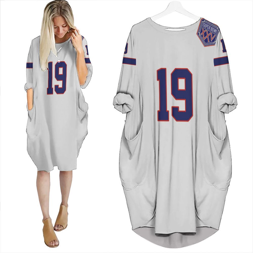 Buffalo Bills Isaiah Mckenzie #19 Great Player Nfl American Football Team White Vintage 3D Gift For Bills Fans Batwing Pocket Dress PD3396