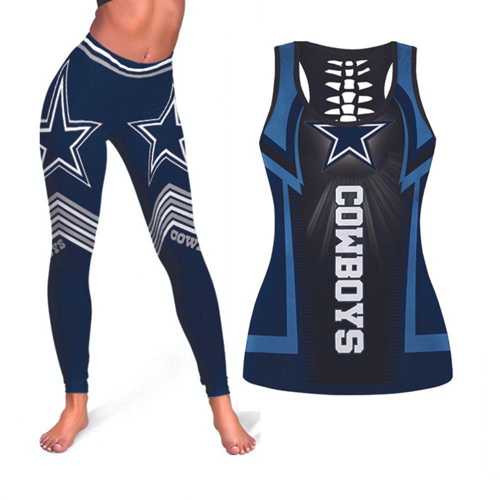 Dallas Cowboys NFL American Football Tank Top And Legging Set Gift For Dallas Fans