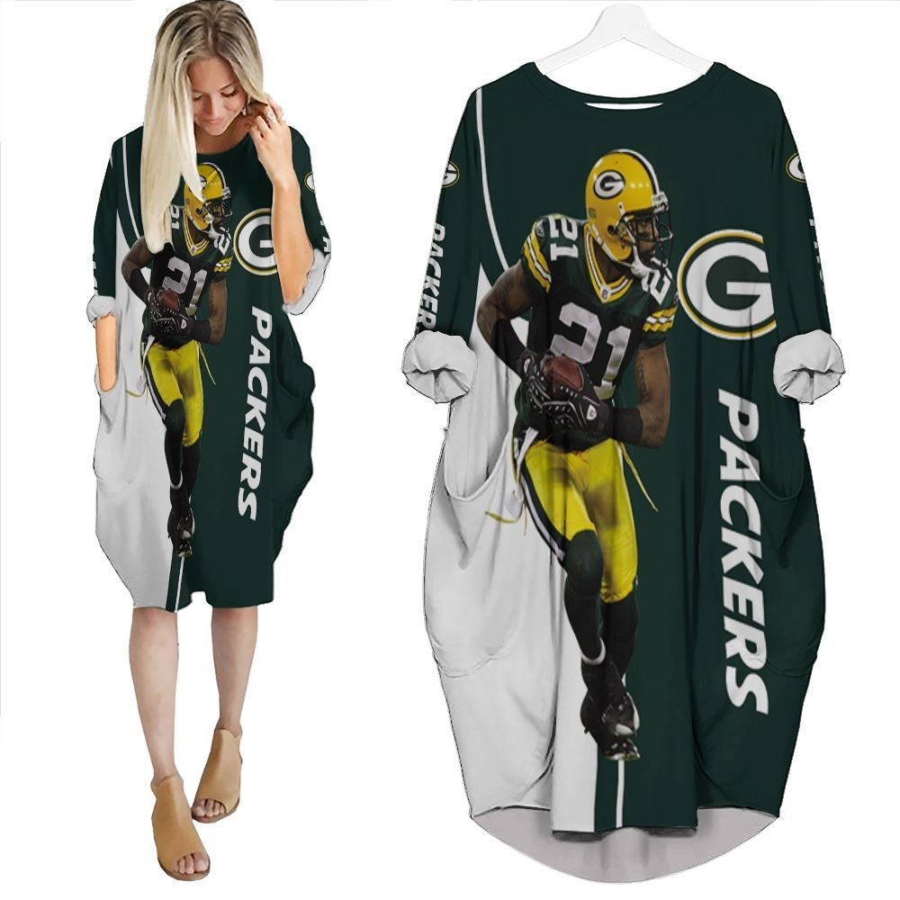 Green Bay Packers Nfc Noth Champions Haha Clinton Dix Personalized Batwing Pocket Dress PD899