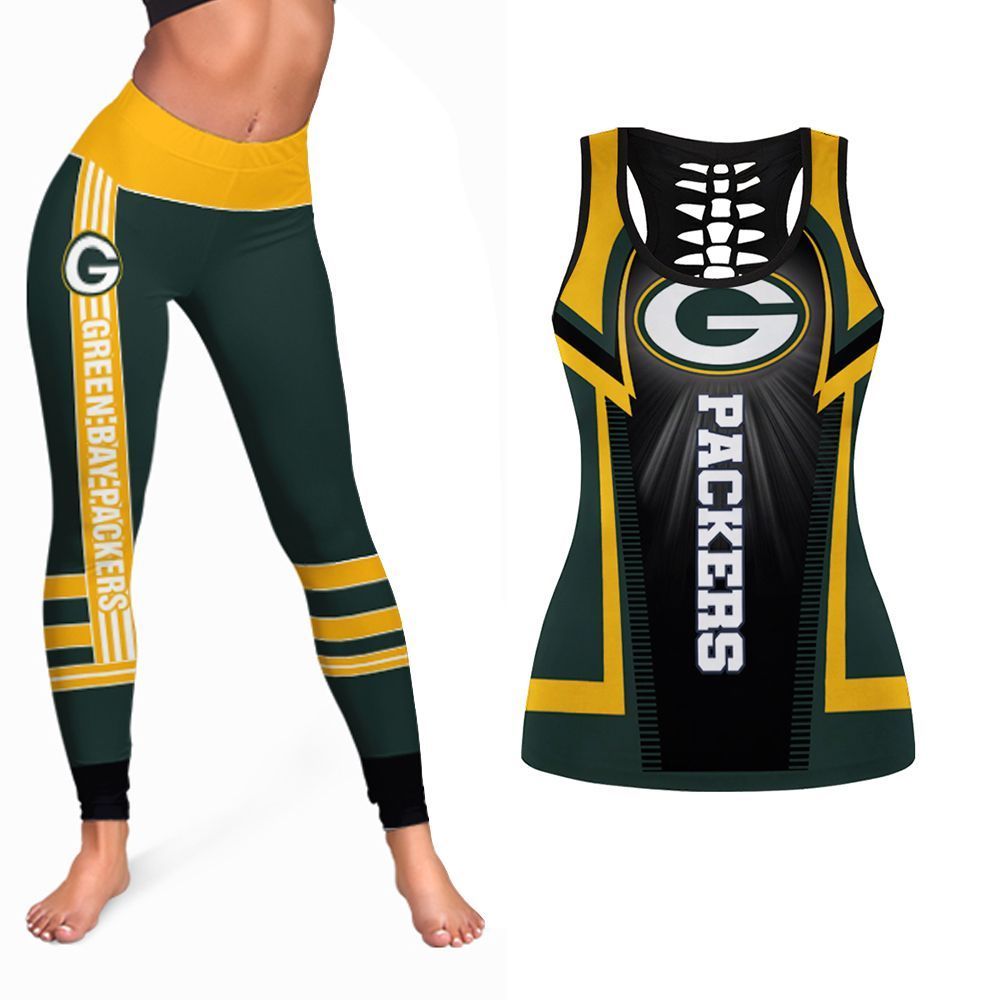 Green Bay Packers NFL American Football Tank Top And Legging Set Gift For Packers Fans