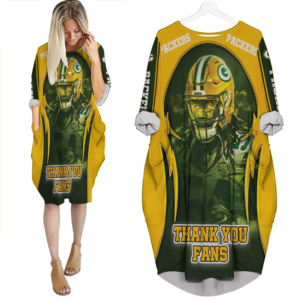Kamal Martin 54 Green Bay Packers Nfc North Division Champions Super Bowl 2021 Batwing Pocket Dress PD1021