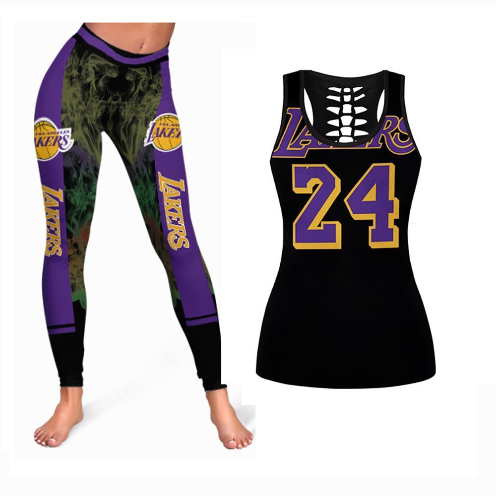 Los Angeles Lakers Kobe Bryant #24 Great Player NBA Basketball Tank Top And Legging Set Gift For Lakers Fans