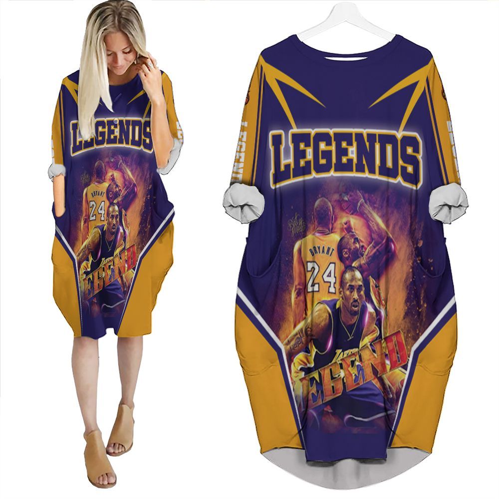 Los Angeles Lakers Legend Kobe Bryant Batwing Pocket Dress PD1726