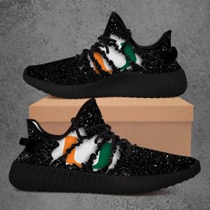 Miami Hurricanes NCAA Teams Sport Teams Top Branding Trends Custom Perfect Gift For Fans Black Shoes Yeezy v2 Sneakers