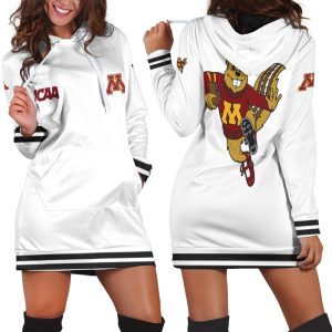 Minnesota Golden Gophers Ncaa Classic White With Mascot Logo Gift For Minnesota Golden Gophers Fans Hoodie Dress HD3024