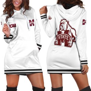 Mississippi State Bulldogs Ncaa Classic White With Mascot Logo Gift For Mississippi State Bulldogs Fans Hoodie Dress HD3175