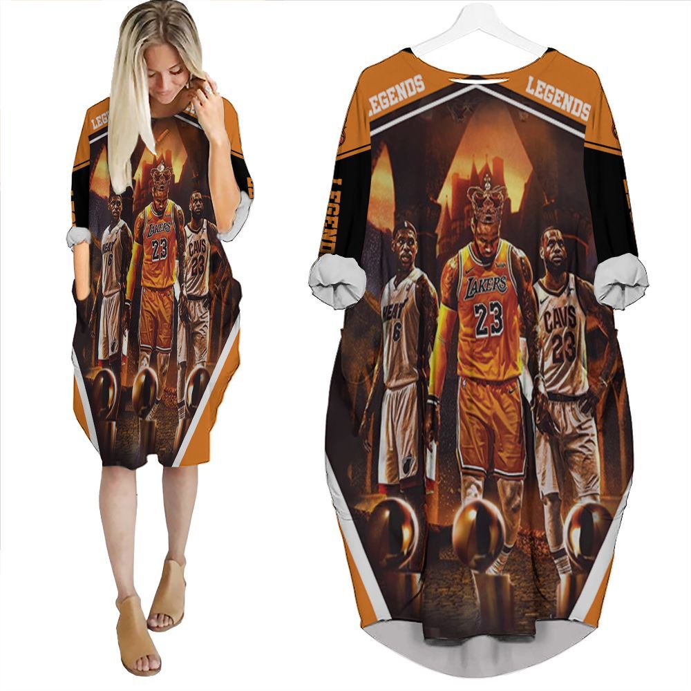Nba Legend King Lebron James Batwing Pocket Dress PD1684