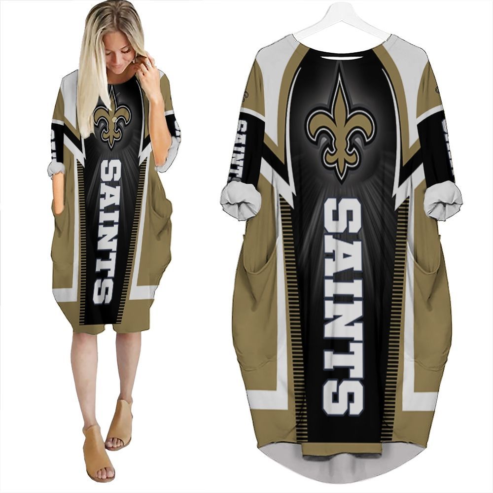 New Orleans Saints For Fans Batwing Pocket Dress PD1758