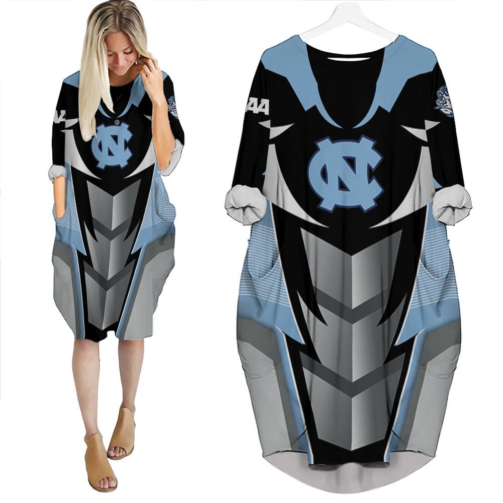 North Carolina Tar Heels Football Team 3D All Over T Shirt Hoodie Sweater Batwing Pocket Dress PD1891