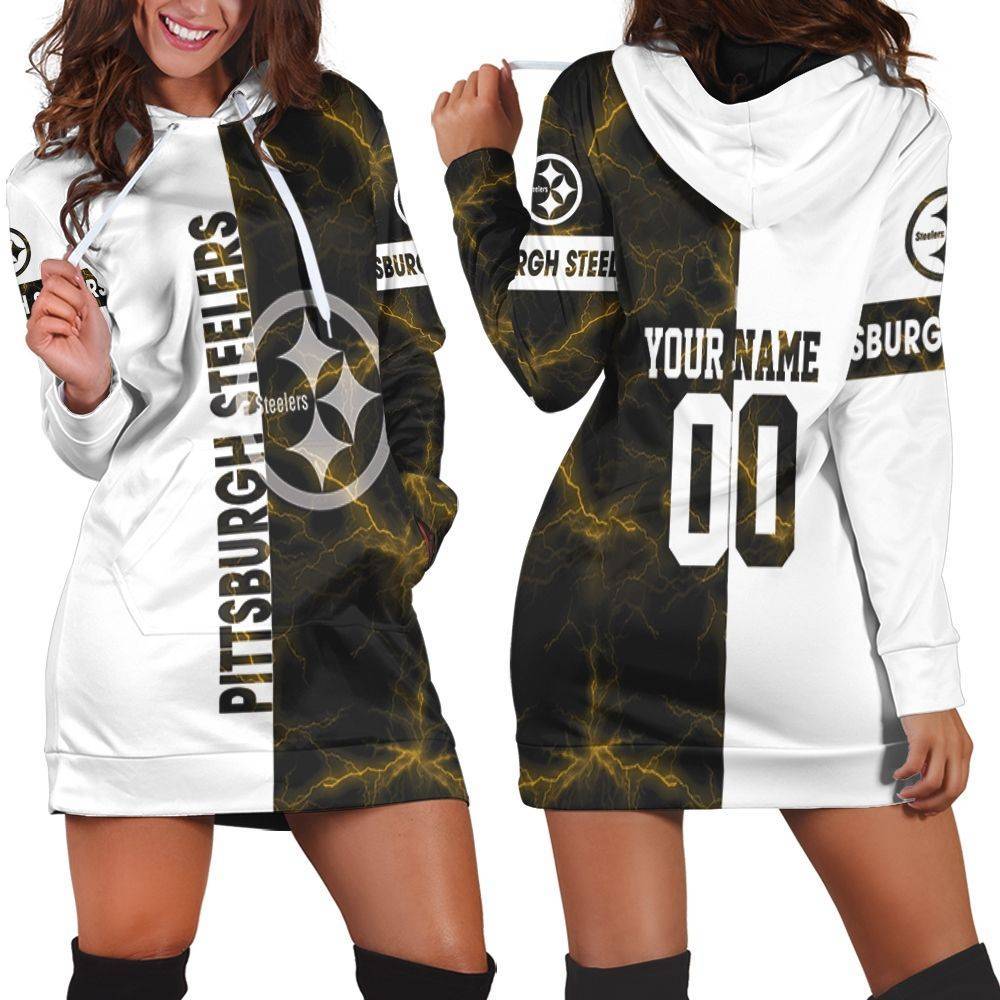 Pittsburgh Steelers Yellow For Fans 3D Personalized Hoodie Dress