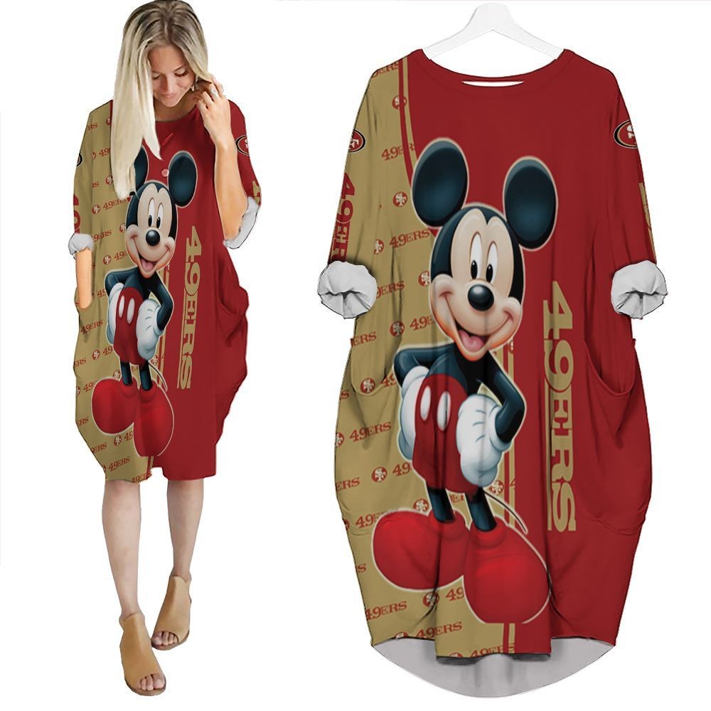 San Francisco 49Ers Fan 3D Batwing Pocket Dress PD2800