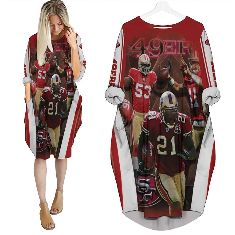 San Francisco 49Ers Nfc West Division 2021 Super Bowl For Fans Personalized Batwing Pocket Dress PD2314