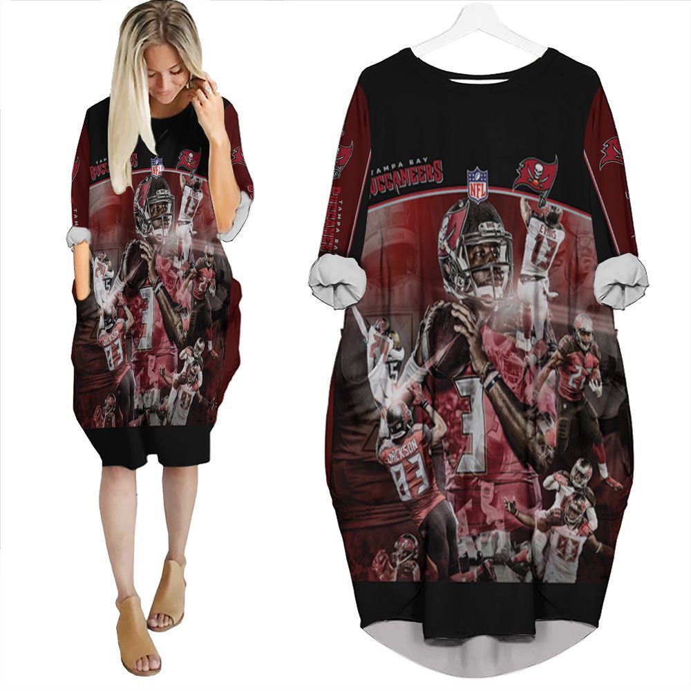 Tampa Bay Buccaneers Flag Nfc South Division Champions Super Bowl 2021 Batwing Pocket Dress PD2597