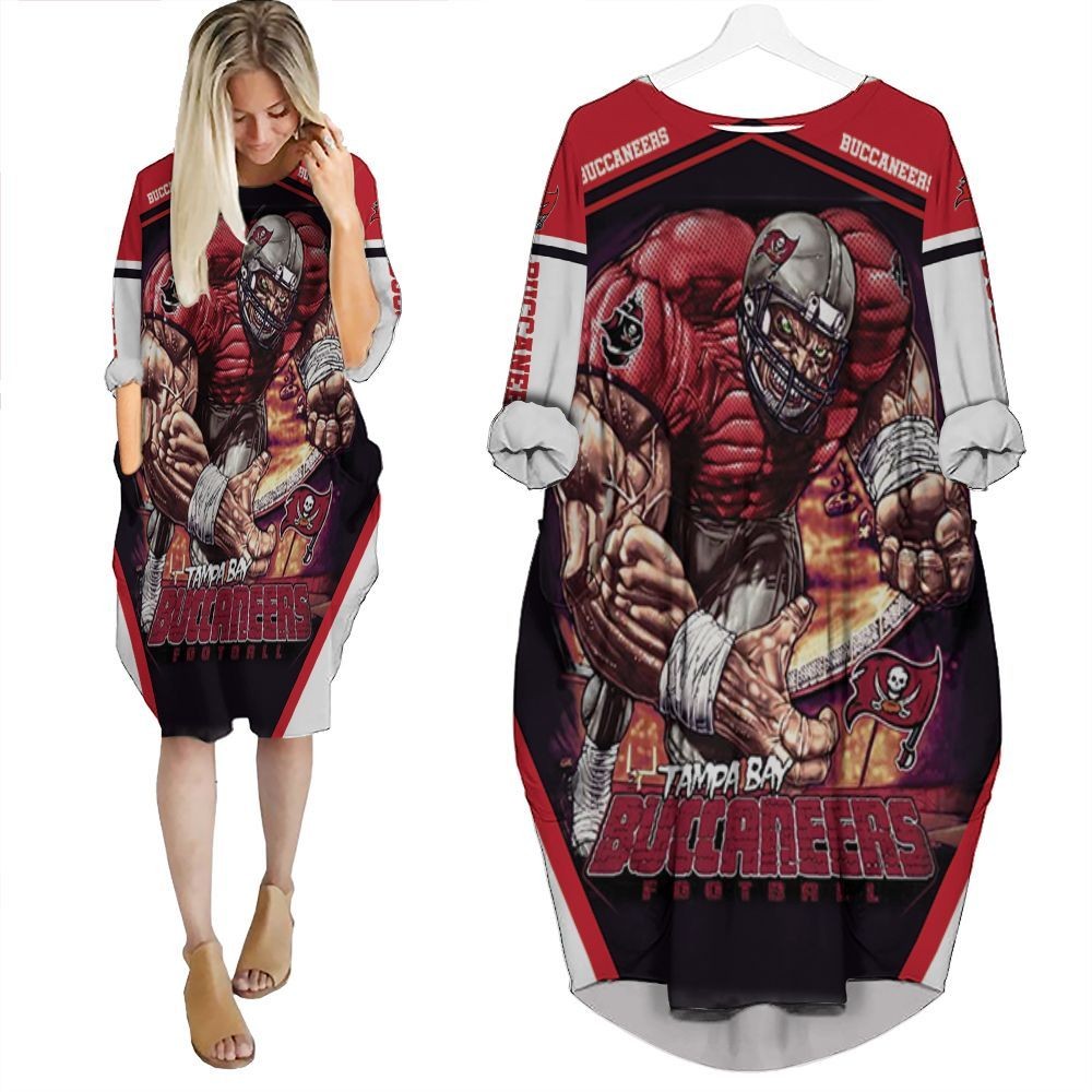 Tampa Bay Buccaneers Football Giant Player Nfc South Division Champions Super Bowl 2021 Batwing Pocket Dress PD2599