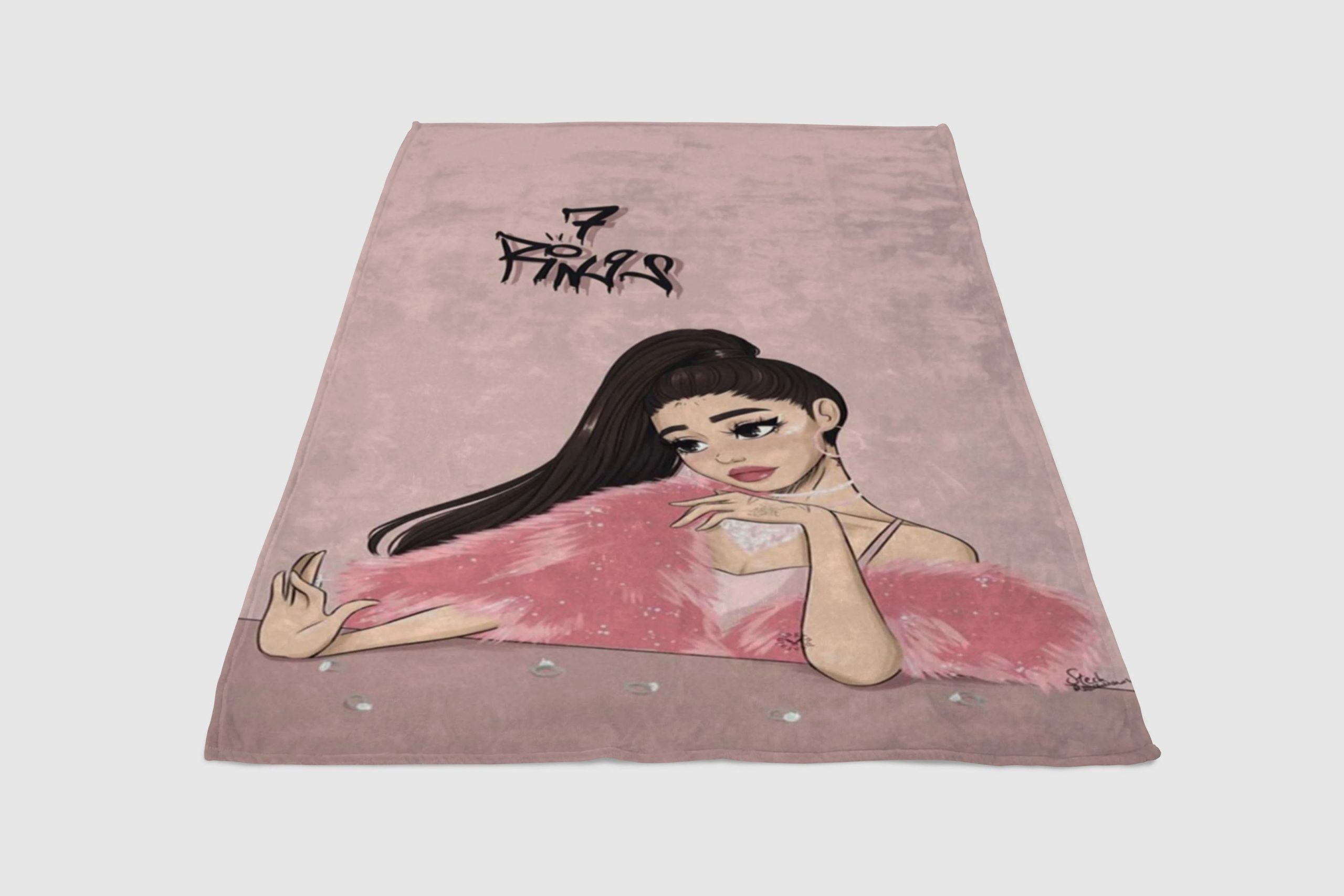 7-Rings-Ariana-Grande-Fleece-Blanket-Sherpa-Blanket 7 Rings Ariana Grande Fleece Blanket Sherpa Blanket