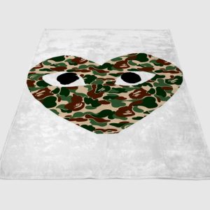 Bape Comme Army Fleece Blanket Sherpa Blanket