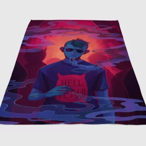Boy Smoking Fleece Blanket Sherpa Blanket