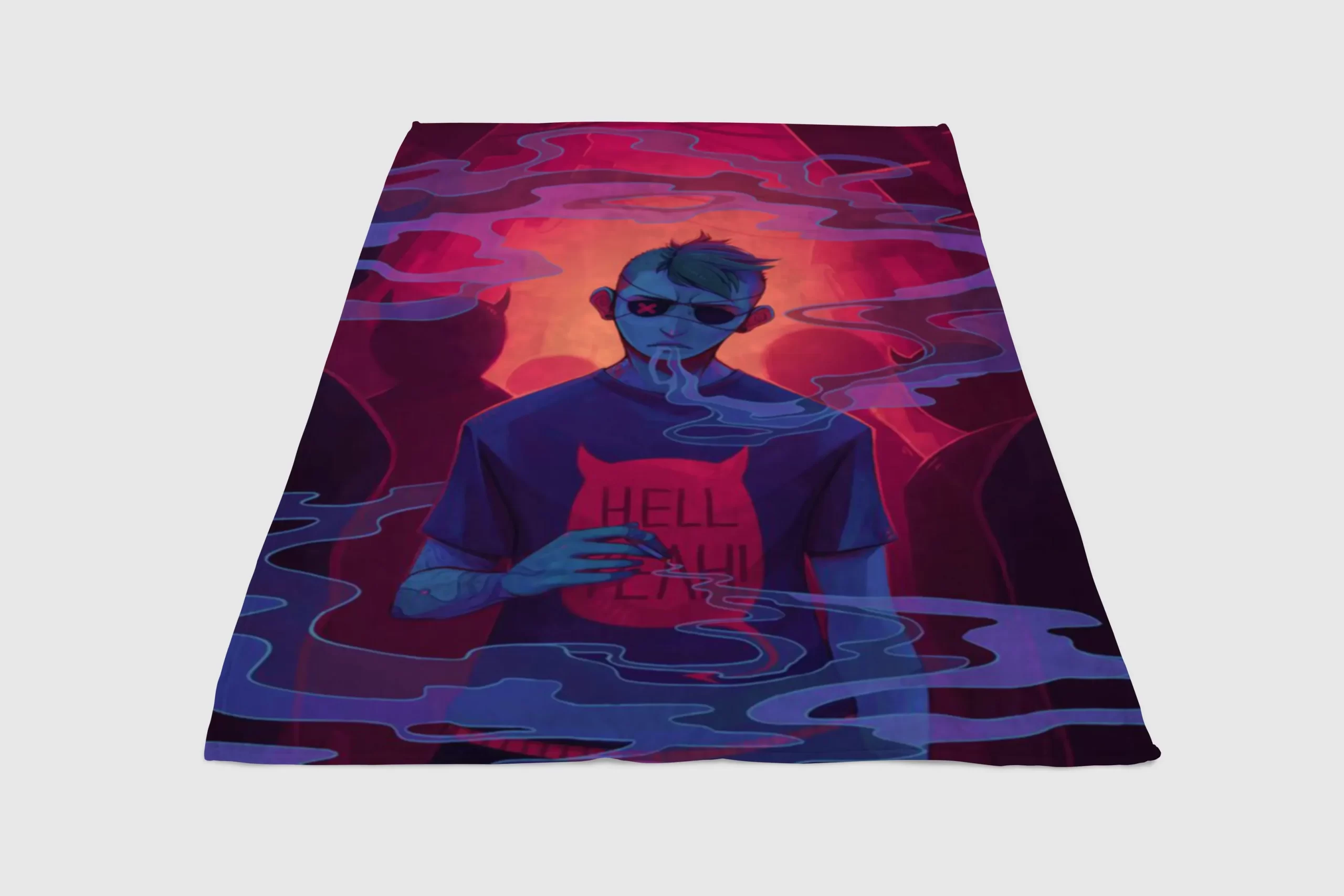 Boy-Smoking-Fleece-Blanket-Sherpa-Blanket Boy Smoking Fleece Blanket Sherpa Blanket