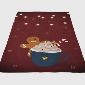 Chrismas Wallpaper Fleece Blanket Sherpa Blanket