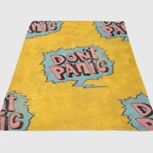 Don T Panic Wallpaper Fleece Blanket Sherpa Blanket