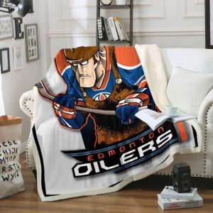 Edmonton Oilers 3 Sherpa Fleece Fleece Blanket Sherpa Blanket