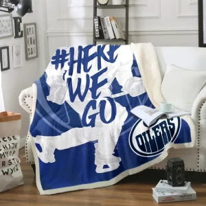 Edmonton Oilers Sherpa Fleece Fleece Blanket Sherpa Blanket